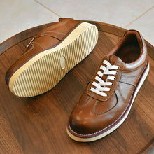 Handmade Vintage Polished Sneakers Classic Airplane Head Layer Leather shoe