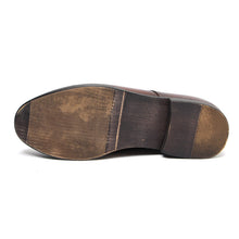 Retro Round Toe Derby Shoe Hand Polished Leather Shoes