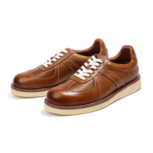 Handmade Vintage Polished Sneakers Classic Airplane Head Layer Leather shoe