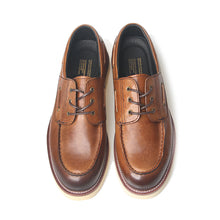 retro distressed cowhide derby shoes platform casual sneakers