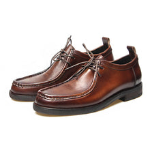 kangaroo leather derby shoes Vintage hand-washed cowhide dress shoes