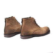 8 holes suede high top zipper desert boots vintage leather men's boots