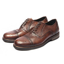engraved brogue oxford shoes british bintage cowhide dress shoes