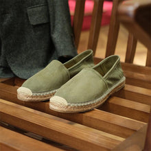 men's sheepskin suede loafers round toe slip-on fisherman shoes