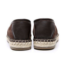 men's sheepskin suede loafers round toe slip-on fisherman shoes