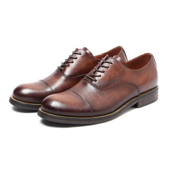Three-joint retro oxford shoes hand-polished cowhide leather shoes